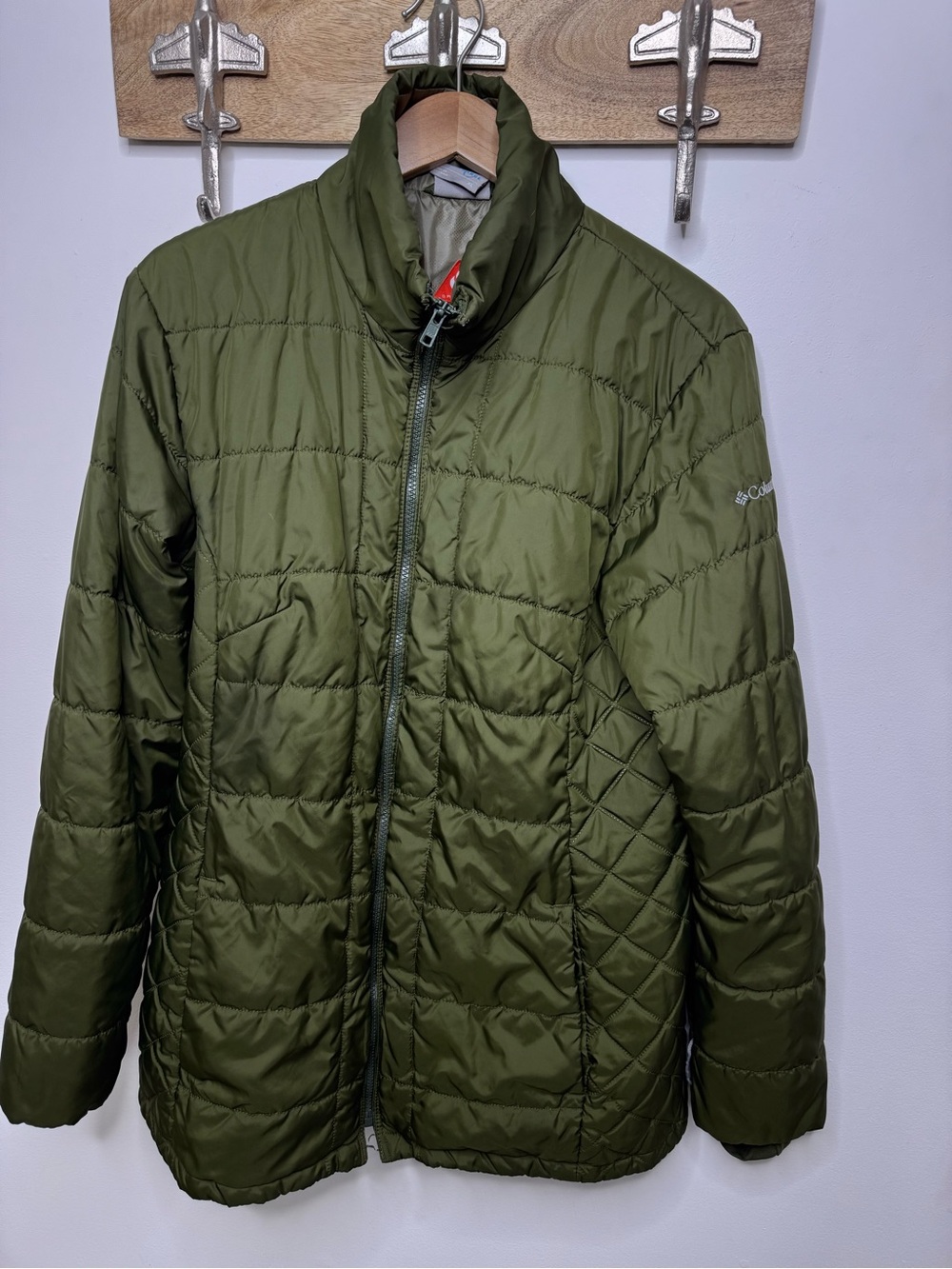 Columbia Olive Green Quilted Lightweight Jacket